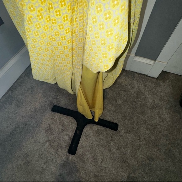 Emma and Michelle yellow print sleeveless maxi dress with belt size 10 - Picture 5 of 13